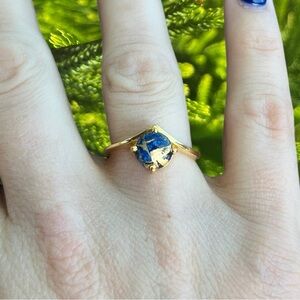 Sapphire Jade Gold Ring